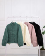 بارانی کراپ کت زنانه 1446 - Image 6