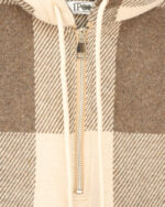 هودی پشمی نیم زیپ چهارخانه 1452 - Image 9