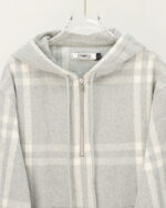 هودی پشمی نیم زیپ چهارخانه 1452 - Image 6