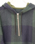 هودی پشمی نیم زیپ چهارخانه 1452 - Image 7