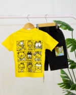 ست تیشرت وشلوارک چاپی گارفیلد پسرانه 1349 - Image 2