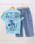 ست تیشرت وشلوارک چاپی تدی 1344 - Image 4