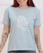 تی شرت آستين كوتاه يقه گرد چاپی حروف زنانه 1331