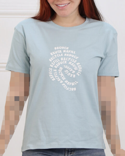 تی شرت آستين كوتاه يقه گرد چاپی حروف زنانه 1331