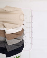 تیشرت آستین کوتاه بافت طرح مربعی 1329 - Image 3