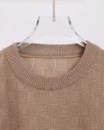 تیشرت آستین کوتاه بافت طرح مربعی 1329 - Image 2