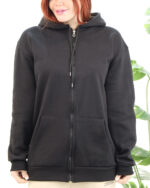 سوییشرت زیپ دار بیسیک زنانه 1332 - Image 2