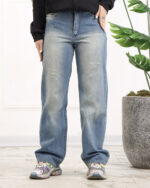 شلوار بگ آبی جین زنانه 1333