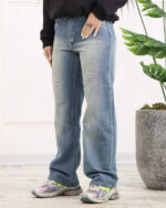 شلوار بگ آبی جین زنانه 1333 - Image 2