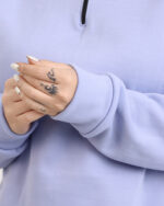 بلوز دورس نیم زیپ ساده زنانه 1335 - Image 4