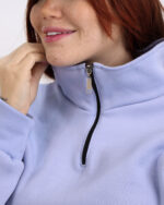 بلوز دورس نیم زیپ ساده زنانه 1335 - Image 5