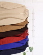 بلوز دورس نیم زیپ ساده زنانه 1335 - Image 2