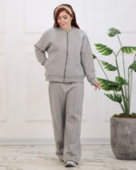 ست دورس و شلوار سه نخ زنانه پرواز 1338 - Image 5