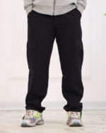 شلوار کتان کارگو کمرکش شش جیب زنانه 1339