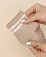 جوراب نیم ساق طرح قلب زنانه 1353 - Image 3