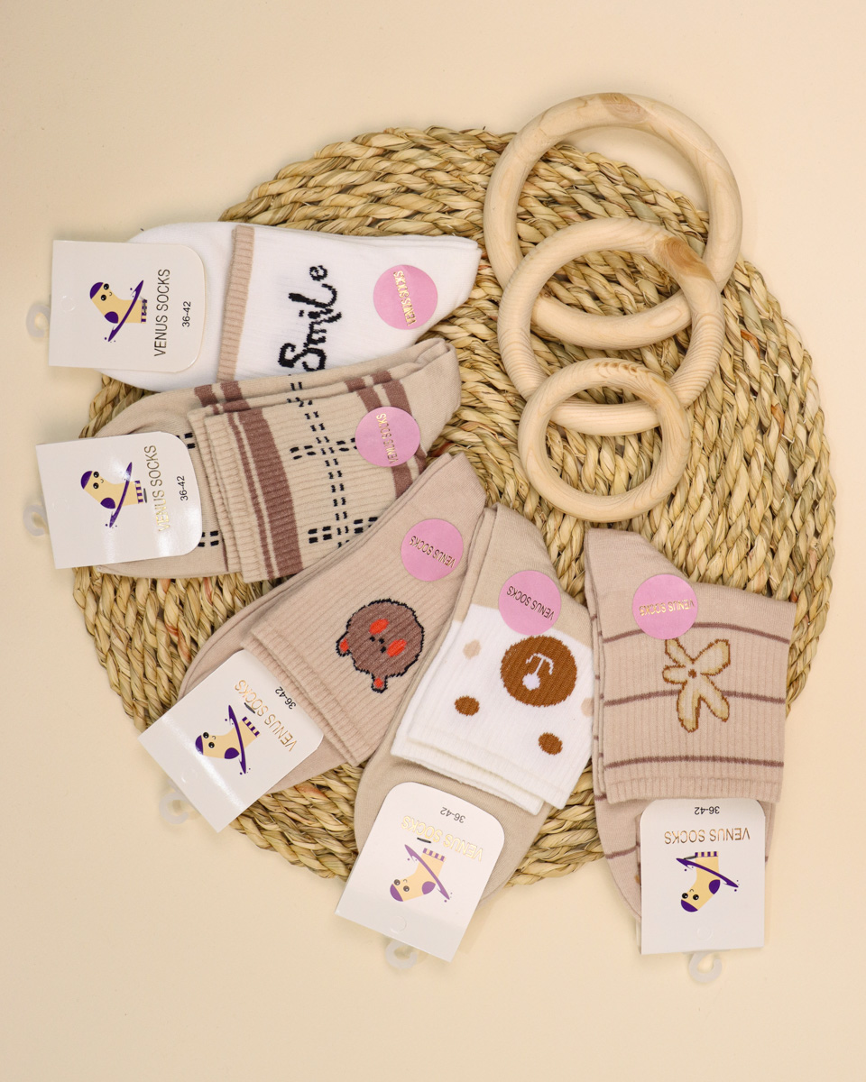 IMG_9449 جوراب نیم ساق طرحدار 1359 - Image 1