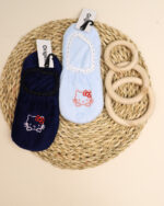 جوراب حوله ای کالج گلدوزی دار زنانه 1358 - Image 2