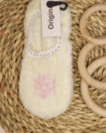 جوراب حوله ای کالج گلدوزی دار زنانه 1358 - Image 4