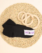 جوراب حوله ای لب برگردان مشکی زنانه  1352