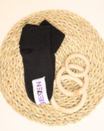 جوراب حوله ای لب برگردان مشکی زنانه  1352 - Image 4