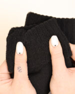 جوراب حوله ای لب برگردان مشکی زنانه  1352 - Image 3