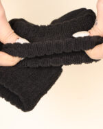 جوراب حوله ای لب برگردان مشکی زنانه  1352 - Image 2