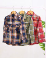 پیراهن آستین بلند چهارخانه بچه گانه 1361 - Image 3