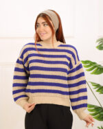 بلوز بافت یقه گرد رینگی زنانه 1370