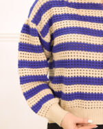 بلوز بافت یقه گرد رینگی زنانه 1370 - Image 4