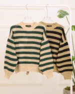 بلوز بافت یقه گرد رینگی زنانه 1370 - Image 2