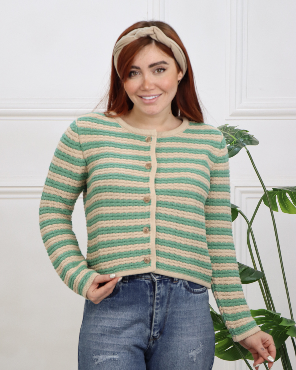 IMG_9635 بلوز بافت دکمه دار رینگی زنانه 1384 - Image 1