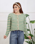 بلوز بافت دکمه دار رینگی زنانه 1384 - Image 4