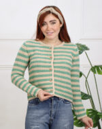 بلوز بافت دکمه دار رینگی زنانه 1384 - Image 5