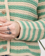 بلوز بافت دکمه دار رینگی زنانه 1384 - Image 6