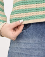 بلوز بافت دکمه دار رینگی زنانه 1384 - Image 8