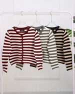 بلوز بافت دکمه دار رینگی زنانه 1384 - Image 2