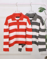 بلوز رینگی یقه دار دو دکمه زنانه 1382 - Image 4