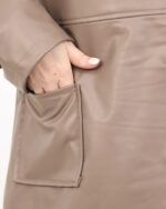 کت چرم تک دکمه زنانه 1378 - Image 5