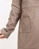 کت چرم تک دکمه زنانه 1378 - Image 6