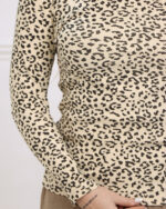 بلوز پلنگی پنبه یقه پنج سانت زنانه 1379 - Image 7