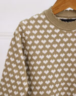 بلوز بافت یقه گرد قلبی بچه گانه 1376 - Image 3