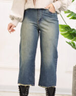 شلوار جین کراپ واید لگ زنانه 1400