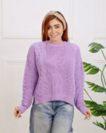 بلوز بافت یقه گرد زنجیری زنانه 1396