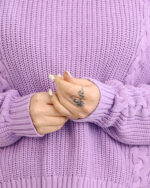 بلوز بافت یقه گرد زنجیری زنانه 1396 - Image 3