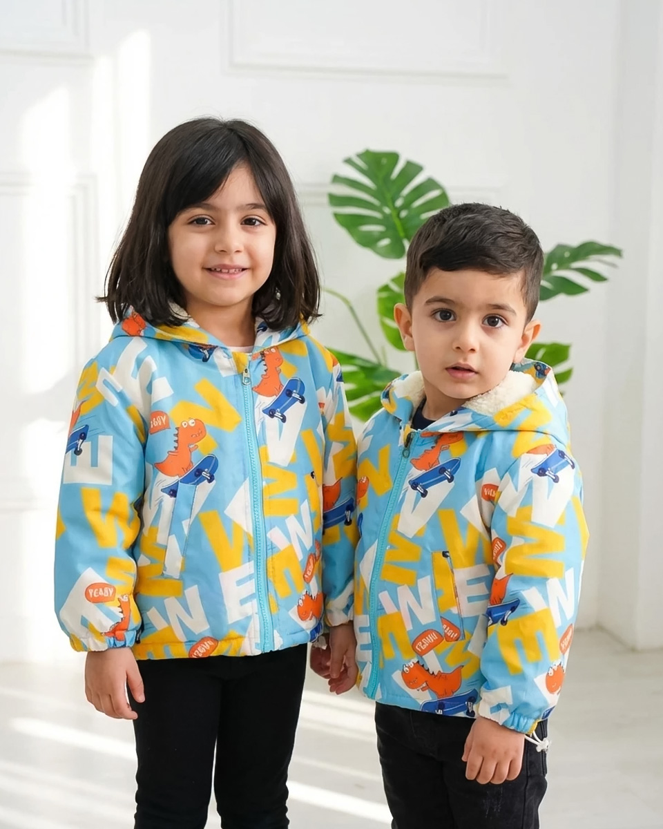 Untitled-4 کاپشن بارانی بچگانه دایناسور آبی 1360 - Image 1