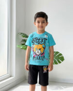 ست تیشرت وشلوار چاپی پسرانه 1430