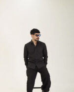 پیراهن آستین بلند شانلی کش دو 1456 - Image 3