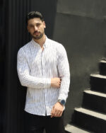 پیراهن آستین بلند راه راه مردانه 1455