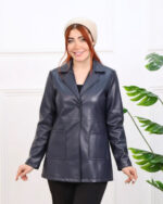 کت چرم تک دکمه زنانه 1378