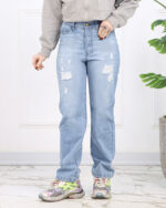 شلوارجین بگ کمر کش زاپ دارزنانه 1533